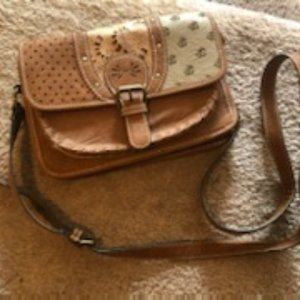 Brown Pattern Cross Body Purse - Mariposa